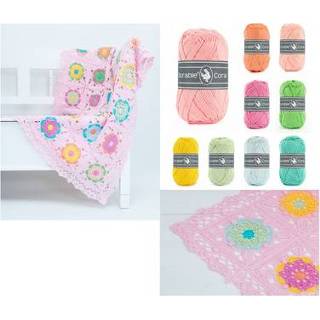 👉 Haakpakket roze One Size meerkleurig Durable Coaster Square Deken 8715779305172