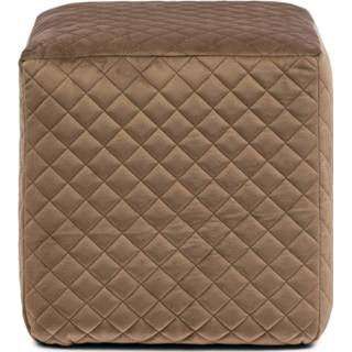 👉 Rivièra Maison Seine Footstool Vel Iii Golden Mink 8720142282202