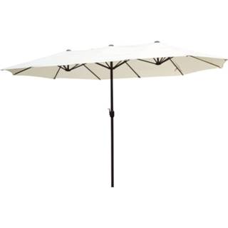 👉 Parasol polyester XL crème 4gardenz® Duo 460x270x245 Cm - Creme 8720572200197