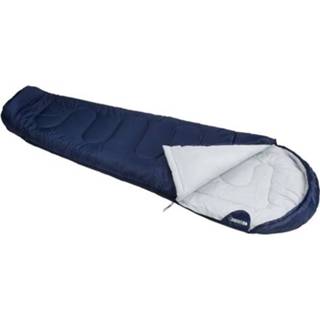 👉 Mummy slaapzak marineblauw polyester blauw Abbey Camp - 100% Comfort Temperatuur: 10 ° C 200 X 80 Cm 8716404286705