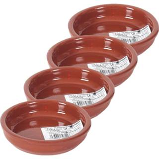 👉 Tapas schaaltje bruin steen 4x Mini Schaaltjes Bruin/ Terracotta10 Cm - Tapas/creme Brulee Ovenschaaltjes/serveerschaaltjes 8720276772464