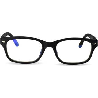 Computer bril One Size zwart blauw Montour Computerbril - Bluelight Zonder Sterkte Wayfarer Model 8720289417086