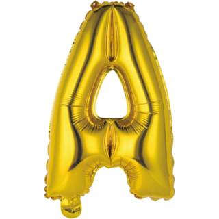 👉 Folieballon goud goudkleurig Amscan Letter A 34 Cm 194099035453