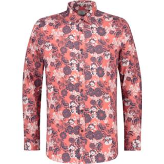👉 Overhemd rood Dstrezzed Print Bloemen Coral (303208 - 428) 8718895261506