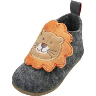 👉 Pantoffels grijs bruin vilt textiel Playshoes Leeuw Junior Vilt/textiel Grijs/bruin Mt 25 4010952557886