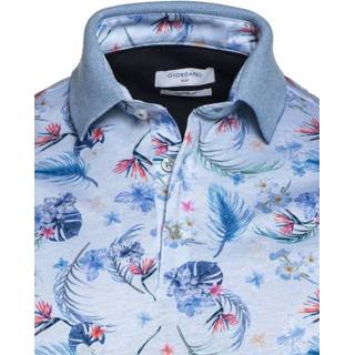 👉 Poloshirt mannen l male blauw katoen Giordano Athos ss polo shirt 916588/61 8719493343335 8719493343328