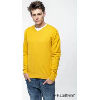 👉 Pullover geel s Haze&Finn V-Hals (MC11-0200 - Yellow) 5400844028102