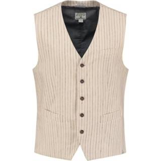👉 Gilet linnen s beige Dstrezzed Krijtstreep Sand (121069 - 251) 8718895183013