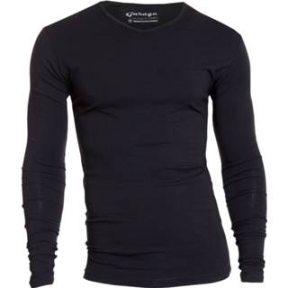 Longsleeve T-shirt zwart Garage Basic V-hals Body Fit (0204 - 200) 8718164841095