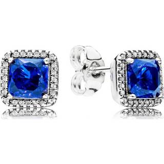 👉 Oorbel zilver One Size blauw Pandora 290591NBT Oorbellen Tijdloze Elegantie 5700302591149