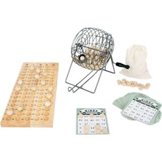 👉 Bingo spel metaal hout One Size meerkleurig Luxe metaal/hout complete set nummers 1-75 met molen, 174x bingokaarten en 2x stiften - Bingospel spellen Bingomolen spelen 8720276388184