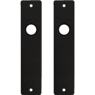 👉 Deurkrukset zwart zwarte aluminium One Size 3x / deurgarnituur met deurklinken en deurschilden - deurkruk deurschild van deurklink vervangen klussen doe-het-zelf complete set voor trendy deurbeslag 8720276204958