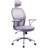 👉 Bureau stoel One Size Color-GeenKleur grijze Moderne bureaustoel, Kangaro. In hoogte verstelbaar, creme/grijze uitvoering 8712127060967