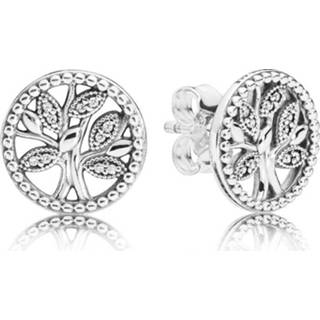 👉 Oorbel zilver One Size Pandora 297843CZ Oorbellen Tree of Life 5700302745238