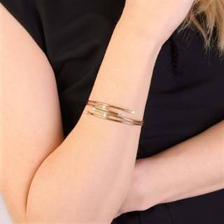 👉 Zirkonia Color-Geel 9 Karaat bangle met 8717637991602