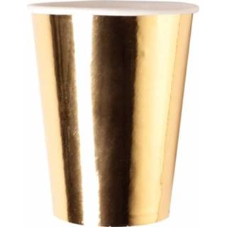 👉 Beker zilveren zilver One Size 24x stuks Metallic verjaardag party bekertjes - Feestartikelen in het Inhoud 250 ml 8720276241595