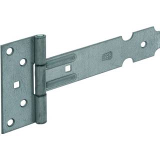 👉 Scharnier staal gegalvaniseerd One Size zilver 1x Poortscharnieren / hekscharnieren - 40 x 3.5 cm sluitwerk en hekwerkonderdelen scharnieren voor poorten kruishengen 8720276484770