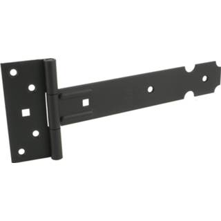 👉 Kruisheng zwart staal epoxy One Size 1x Poortscharnieren / hekscharnieren - 40 x 3.5 cm voor poorten kruishengen 8720276484749