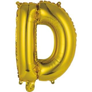 👉 Folieballon goud goudkleurig Amscan Letter D 34 Cm 194099035484