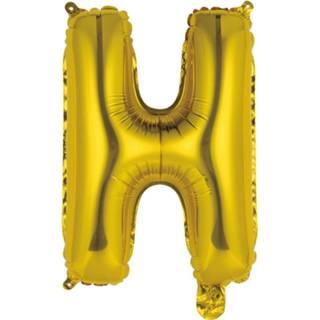 👉 Folieballon goud goudkleurig Amscan Letter H 34 Cm 194099035521