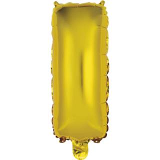 👉 Folieballon goud goudkleurig Amscan Letter I 34 Cm 194099035538