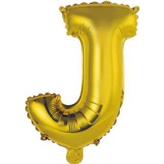 👉 Folieballon goud goudkleurig Amscan Letter J 34 Cm 194099035545
