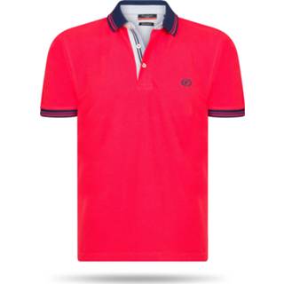 👉 Navy Tipped Polo Heren Rood