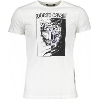 👉 Short sleeve katoen l male wit Roberto Cavalli Hst66f 8058044896853