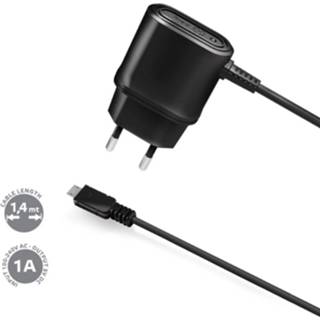 👉 Zwart kunststof Usb-lichtnetadapter Met Micro-usb 1a, - Celly 8021735084822