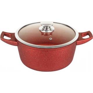 👉 Braadpan rood keramiek Royalty Line - Marmeren Coating 24 Cm 8719325781717