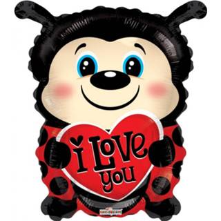 Globos Folieballon Ik Hou Van Jou Lieveheersbeestje rood Folieballon rood Globos Ik Hou Van Jou Lieveheersbeestje 45,5 Cm 681070102056