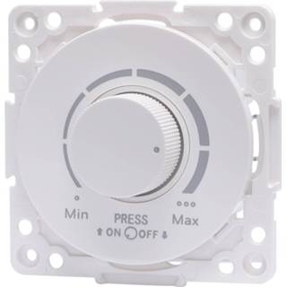 👉 Wit kunststof Led Dimmer - Aigi Jura Inbouw Rond Enkel Knop 3-100w 7434231986933