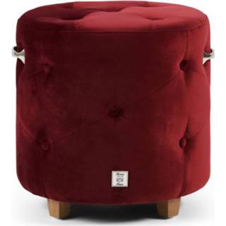 👉 Rivièra Maison Bowery Footstool , Velvet Iii, Burgundy 8720142219512