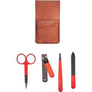 👉 Manicureset bruin RVS mannen Wild & Wolf Manicure-set Ted Baker 4-delig 5055923783788