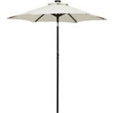 👉 Parasol zandkleurig aluminium Vidaxl Met Led-verlichting 200x211 Cm 8720286115466