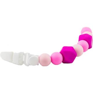 👉 Lollipop roze siliconen Lollipops & More Fopspeenketting Dum Dums 22 Cm 2952349928157