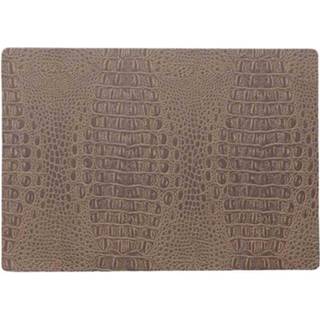 👉 Tafel bruin PU Stevige Luxe Placemats Coko 30 X 43 Cm - Met Anti Slip Laag En Coating Toplaag 8435528700026