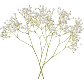 👉 Kunstbloem wit 4x stuks kunstbloemen Gipskruid/Gypsophila takken 58 cm
