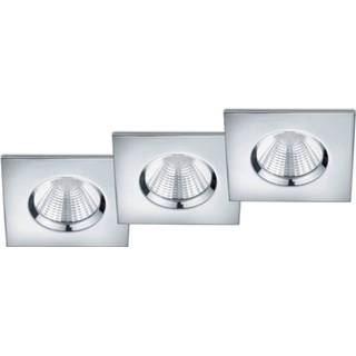 👉 Inbouwspot staal chroom zilverkleurig Trio Inbouwspots Zagros Led 8,5 X 5 Cm Ip65 4017807376906