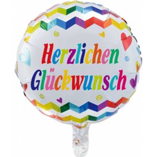 Folieballon wit Wefiesta Herzlichen Glückwunsch 45 Cm 5712735010333