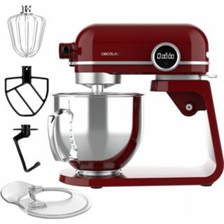 👉 Keukenmachine rood Cecotec - Foodprocessor Kneedmachine 8 Snelheden 5,2l 8720246584929