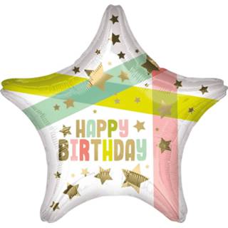 👉 Folieballon multikleur Amscan Happy Birthday Star Junior 20 Cm 26635413152