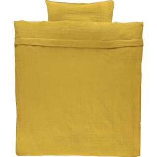👉 Dekbedovertrek geel katoen Trixie Bliss Mustard 110 X 140 Cm 5400858700100