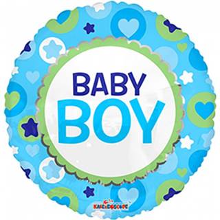 👉 Folieballon blauw wit baby's jongens Globos Baby Boy 18 Cm Blauw/wit 681070106207