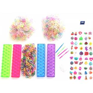 👉 XXL multikleur Loom Twister Loombandsset Glitter Junior 5600-delig 9501146317874