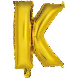 👉 Folieballon goud goudkleurig Amscan Letter K 34 Cm 194099035552