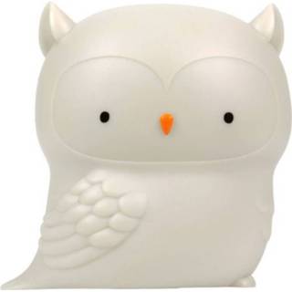 👉 Nachtlamp wit PVC A Little Lovely Company Owl Led Junior 11,8 Cm 8719715000695