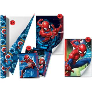👉 Schoolpakket multikleur Spider-man - Back To School Kaftpapier Voor Schoolboeken En Schriften 9098998030001