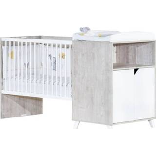 👉 Grijs baby's Babyprijs - Scandi Grey 120x60 Evoluerend Combinatiebed In 90x190 3500760114827