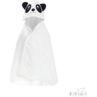 👉 Handdoek wit zwart katoen Soft Touch Panda Junior 76 X Cm Wit/zwart 5023797305054